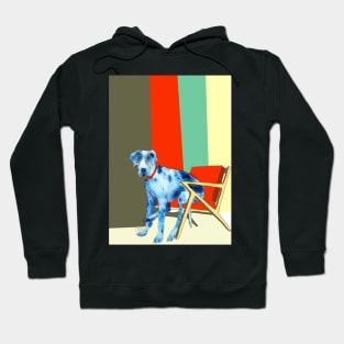 Great Dane in an Eames chair with Mid Century Design Hoodie